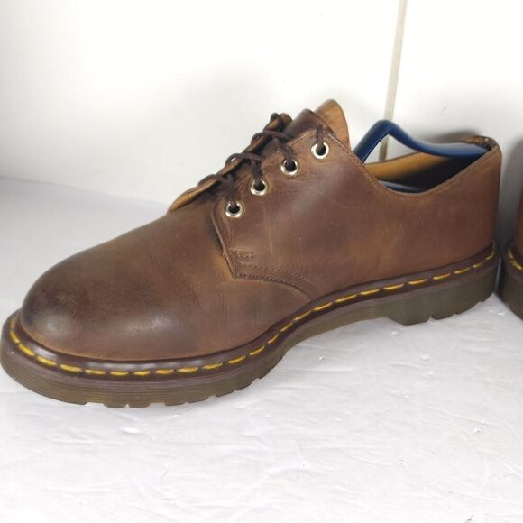 Dr Martens Men's 1561/59 VTG US12 Uk11 Brown Leather 4 Eyelet Oxford Shoes - Picture 9 of 16